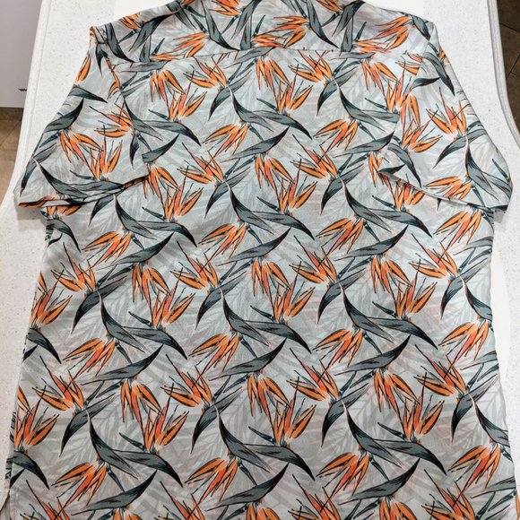 Croft & Barrown Mens Button down Short Sleeve Bird of paradise Large - Picture 5 of 6